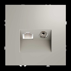 Розетка телевизионная встраиваемая S70 TV+RJ45 кат. 6, (кашемир) Voltum VLS060703 5