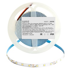 Светодиодная лента Saffit 6W/m 60LED/m 2835SMD теплый белый 5М SST01 55237 3
