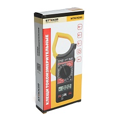 Клещи токоизмерительные, 1999 отсчетов, батарея крона, ручная регулировка, черный/желтый MTM M266 49996 1