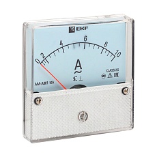 Амперметр AMA-801 аналоговый на панель (80х80) круглый вырез 10А прямое подключение EKF ama-801-10