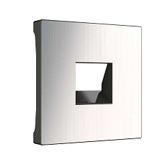 Лицевая панель Werkel розетки RJ45 и RJ11 глянцевый никель WL02-RJ-CP 4690389100406