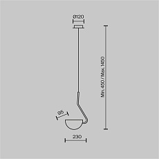 Подвесной светильник Maytoni Technical Mollis MOD126PL-01B 1