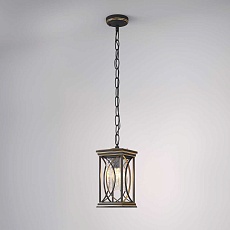 Уличный подвесной светильник Elektrostandard Spica H черное золото GL 1026H a048173 3