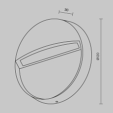 Уличный настенный светодиодный светильник Maytoni Mane O046SL-L3B3K 1
