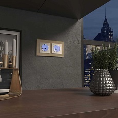 Розетка с заземлением с подветкой Werkel слоновая кость W1171403 4690389171673 1