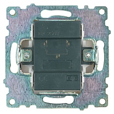 Выключатель двухклавишный Stekker Катрин с подсветкой белый GLS10-7102-01 39301 3