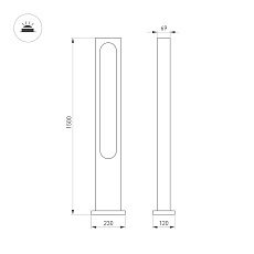Уличный светодиодный светильник Arlight LGD-Muse-Boll-H1500-18W Warm3000 035395 1