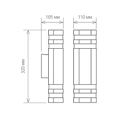 Уличный настенный светильник Elektrostandard Techno 1443 a032626 2
