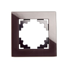 Рамка 1-постовая Stekker Катрин шоколад GFR00-7001-04 39535 4