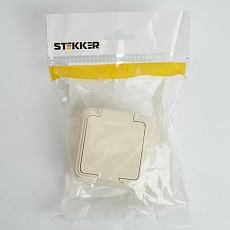 Розетка 2P Stekker Брест с крышкой слоновая кость PST16-20-44 49060 1