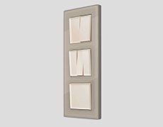 Комплект механизма 3-кл выключателя AMBRELLA VOLT ALFA Бежевый матовый QUANT (AP3250, VM133) MA325010 4