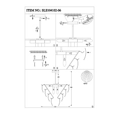 Потолочная люстра Evoluce Chille SLE104102-06 1