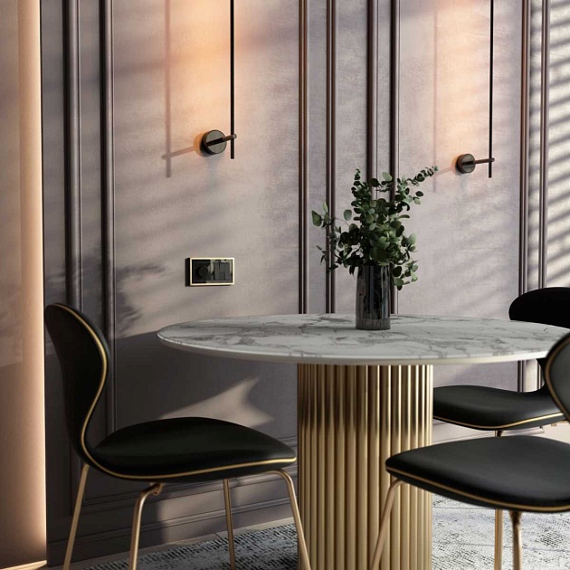 Выключатель трехклавишный Werkel черный матовый W1130008 4690389156755 Фото № 2