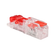 Зажим прокалывающий ответвительный0,75-1 мм2 c ответвительной клеммой LD219 на 1 выход, прозрачный/красный (упаковка 10 шт) 49766 1