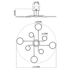 Потолочная светодиодная люстра Moderli Arista V5080-CL 1