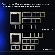 Проходной переключатель встраиваемый Voltum S70 двухклавишный 10А, (шелк) VLS020304 3