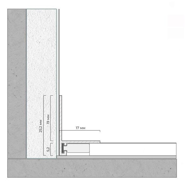Теневой плинтус FerGipps белый ЛП 20 УТ000002541 Фото № 3