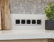 Лицевая панель розетки AMBRELLA VOLT OP8090 2