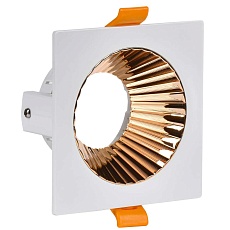 LIGHTING Светильник 4109 встраиваемый поворотный под лампу GU10 белый/золото пластик IEK LT-UVB0-4109-GU10-1-K22