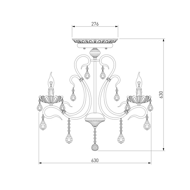 Подвесная люстра Eurosvet 12205/6 белый Strotskis изображение 2 Подвесная люстра Eurosvet 12205/6 белый Strotskis Фото № 2