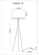 Торшер Moderli Palma V11597-1F 1