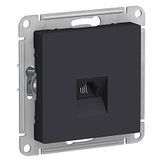 Розетка телефонная RJ11 Systeme Electric AtlasDesign карбон ATN001081