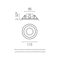 Комплект со светильником Lightstar Domino Round (214616+214607+214006) D61607WMOD 2
