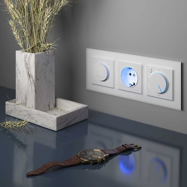 Диммер с подсветкой Werkel белый W1142101 4690389155260 Фото № 3