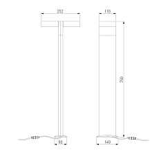 Садово-парковый светильник Elektrostandard Twin 3000K черный (35170/F) a072076 1