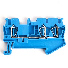 Зажим пружинный, 3-проводной проходной ЗНИ - 2,5 (JXB ST 2,5), синий Stekker 39969 3