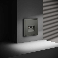 Розетка телевизионная встраиваемая S70 TV+RJ45 кат. 6, (титан) Voltum VLS060706 2