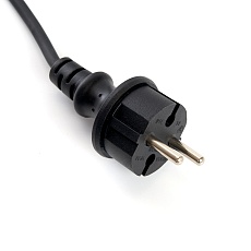Сетевой шнур для гирлянд 3м, 2*0,5мм2, IP44, черный, DM403 1