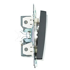 Выключатель двухклавишный Stekker Катрин черный GLS10-7104-05 39606 5