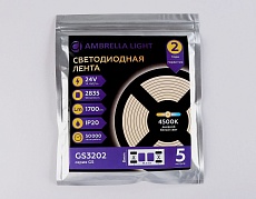 Светодиодная лента Ambrella Light 14,4W/m 180LED/m 2835SMD дневной белый 5M GS3202 3