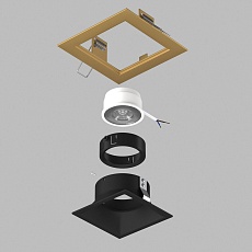 Комплект со светильником Lightstar Domino Quadro (214513+214507+214007) D51307BMOD 3