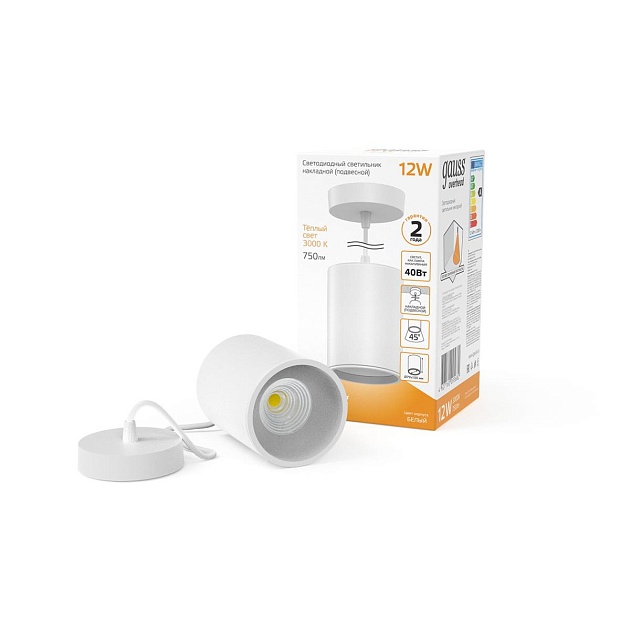 Подвесной светодиодный светильник Gauss HD039 изображение 5 Подвесной светодиодный светильник Gauss HD039 Фото № 5