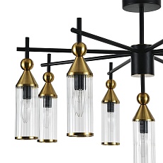 Подвесная люстра Indigo Torazzo 13037/9R Black V000529 2