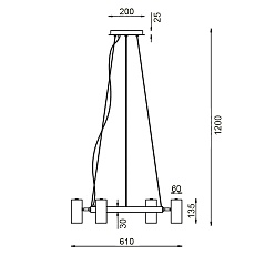 Подвесной светильник Vele Luce Acquario VL10135P04 2
