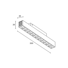 Трековый линейный светильник направленного света Hesby Lighting ElDeko ,220мм-4000К, 12Вт, черный HSBL_0147 4
