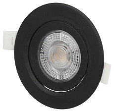 Светильник светодиодный встраиваемый ЭРА KL LED 25A-5 3K BK 5Вт 3000К круглый поворотный черный Б0068164 4