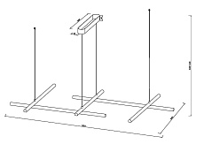 Подвесной светодиодный светильник Maytoni Radiance MOD278PL-L50G3K 1