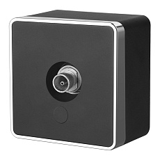 ТВ-розетка оконечная Werkel Gallant черный/хром W5083035 4690389164767