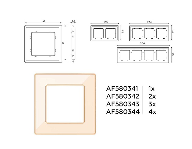 Рамка AMBRELLA VOLT AF580343 Фото № 4