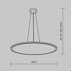 Подвесной светодиодный светильник Maytoni Cosmos MOD057PL-L54W4K 1