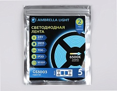 Светодиодная лента Ambrella Light 6W/m 60LED/m 2835SMD холодный белый 5M GS3003 3
