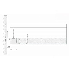 Безрамный теневой профиль FerGipps белый ТП 6 УТ000002067 2