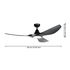 Потолочная люстра-вентилятор Eglo Portsea 35114 1