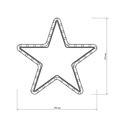 Светодиодная фигура Ardecoled Звездочка ARD-Star-M1-295X275-36Led Warm 025312 2