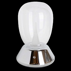 Настольная лампа диммируемая 10W 3000K прозрачный/хром Uovo III Lightstar 807904 2