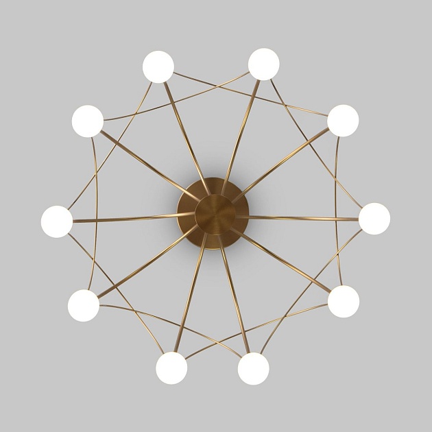 Потолочная светодиодная люстра Eurosvet Ragno 90031/10 LED золото Фото № 4